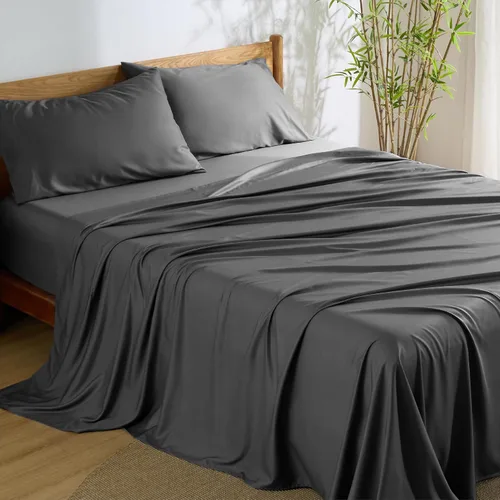 Vista 33 de Bedsure PureWoven 100% rayón derivado de bambú, sábanas de cama individual, 3 piezas