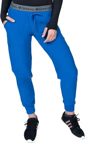 Vista 3 de Elements Select ES2936 - Conjunto de 7 bolsillos elástico en 4 direcciones con cuello en V y pantalones quirúrgicos para mujer