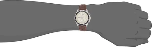 Vista 4 de Fossil de los hombres ch2943Wakefield Chronograph Reloj con correa de piel color café