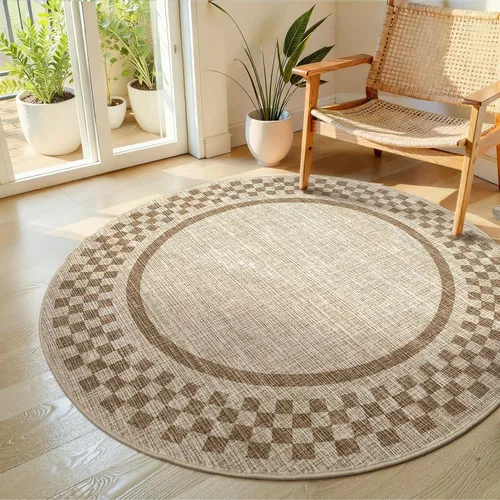Vista 56 de GarveeHome Alfombra lavable de 5 x 7 pies para sala de estar, alfombra Beige festoneado