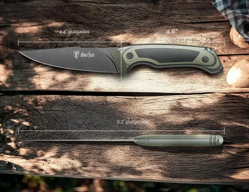 Vista 5 de Cuchillo de Utilidad de Cocina de 5.5 Pulgadas - Acero Alemán de Espiga Completa Resistente al Óxido, Mango G10 - Cuchillo de Chef Profesional