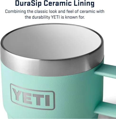 Vista 3 de YETI Rambler - Taza apilable de 6 oz, de acero inoxidable, aislada al vacío para espresso/café, paquete de 2 Verde mar
