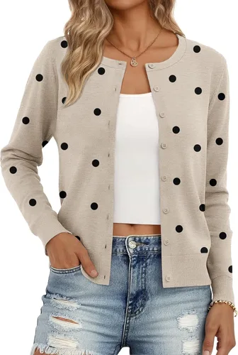 Vista 28 de Trendy Queen Women's Lightweight Knit Cardigan Gris Melange
