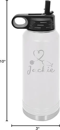 Vista 5 de Botella de agua personalizada de 32 onzas, regalo para mamá estudiante de enfermería, regalo de graduación, taza de viaje, taza de médico, jarra