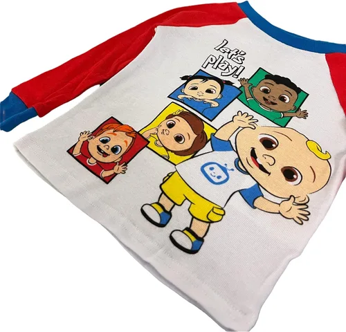 Vista 2 de CoComelon Conjunto de pijama de algodón de 4 piezas para niños pequeños