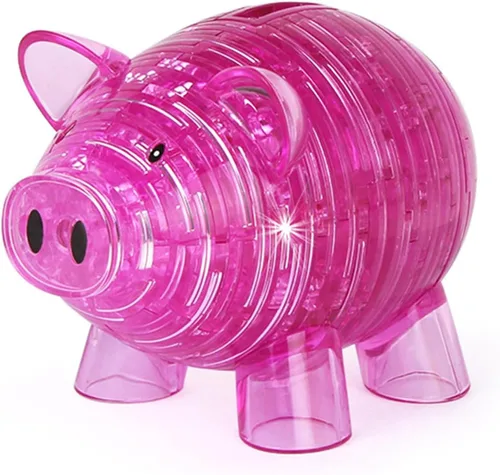Vista 22 de Rompecabezas de cristal 3D clásico para automóvil, rompecabezas de cristal para rompecabezas a partir de 16 años, 54 piezas (negro)