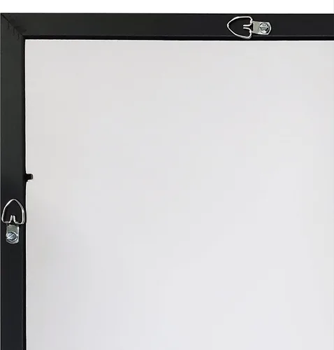 Vista 5 de Craig Frames Tablón de anuncios decorativo de corcho, 18.5 x 23 pulgadas, marco negro con patrón de flor de lis, juego de 2