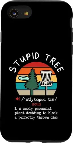 Vista 18 de Disc Golf Stupid Tree Funny Disc Golfing Lover Player Gift Case for iPhone 17