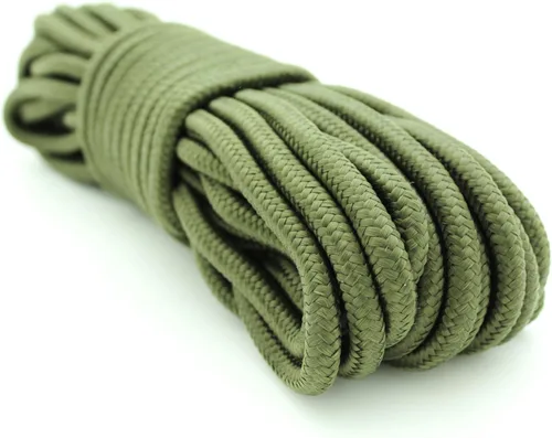 Vista 11 de Cuerda multiuso de 9 mm (3/8 pulgadas) de nylon trenzado, 50 pies. Negro