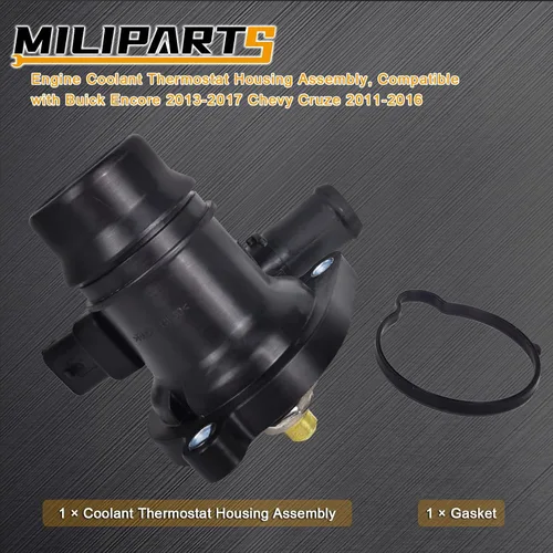 Vista 5 de Ensemble de carcasa de termostato refrigerante de motor MILIPARTS, compatible con Buick Encore 2013-2020 Chevy Cruze 2011-2016 OE 55579010 25200455
