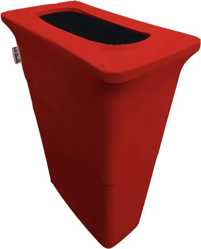Vista 36 de LA Linen Funda elástica de elastano ajustable para cubo de basura Slim Jim de 23 galones, cubierta de contenedor de residuos, decoración de patio