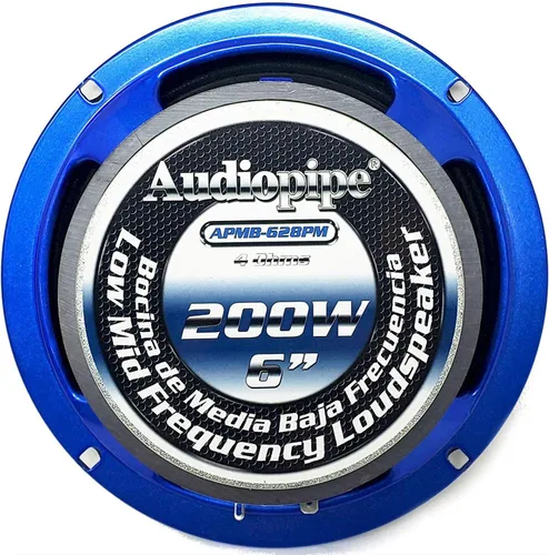 Vista 3 de 2 pares Audiopipe APMB-628PM 6 "Slim Mid Full Range Altavoz de audio para coche bala 4 ohmios 800 W