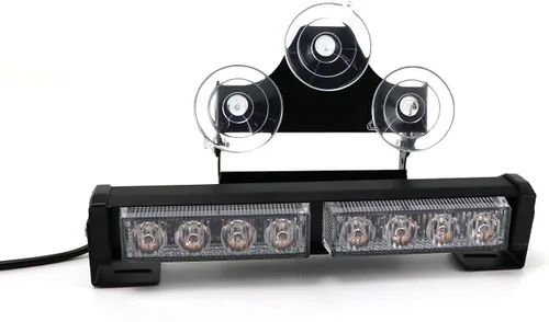Vista 2 de 1 barra de luz de asesor de tráfico, soporte de ventosas ajustables para vehículos de 18, 27, 31.5, 35.5 pulgadas, luces LED estroboscópicas