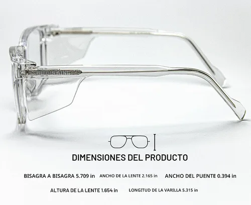 Vista 3 de Julius King Side Shield - Gafas de seguridad con certificación Z87+, montura rectangular, con revestimiento antivaho y antirreflejos, resistentes a