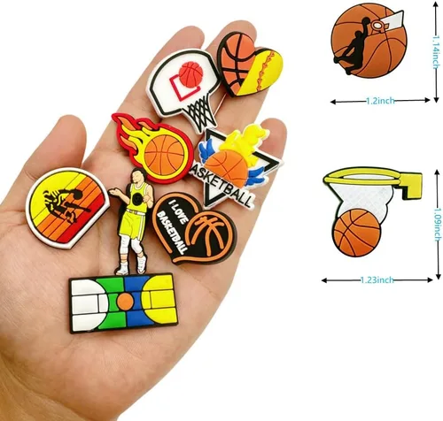 Vista 2 de 40 dijes para zapatos de baloncesto, dibujos animados, animales, naturaleza, zuecos, accesorios para zapatos deportivos, regalo para hombres