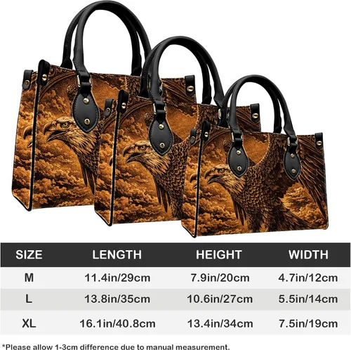 Vista 5 de Novedosa colección de bolsos de cuero de arte animal con bolso a juego, bolsa de mano vintage de vida silvestre, regalo para mujer
