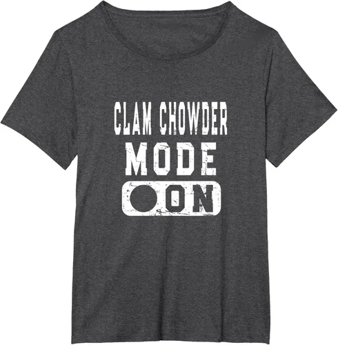 Vista 22 de Clam Chowder Mode On - Camiseta de broma de sopa de almejas, Negro