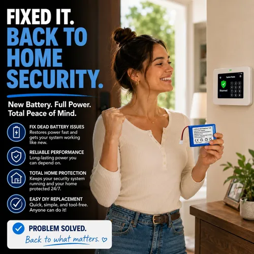 Vista 4 de Batería de repuesto para Panel de Seguridad Inteligente ADT Command ADT5AIO-1 ADT5AIO-2 ADT5AIO-3 ADT7AIO-1, Teclado de Seguridad para Hogar