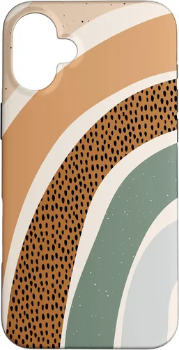 Vista 23 de Boho Burnt Orange Half Rainbow with Dotted Pattern Arches Case for iPhone 17