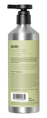 Vista 2 de AG Care Balance Champú sin sulfato de vinagre de sidra de manzana, 12 onzas líquidas