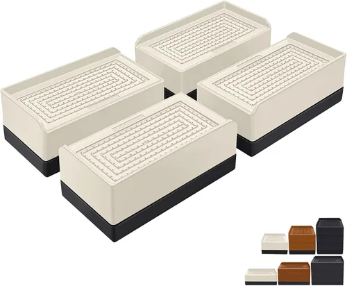 Vista 18 de ANNKUT Elevadores de Cama de 1.5 pulgadas, Bloques Elevadores Cuadrados Ajustables para Cama, Sofá, Mesa y Elevación de Sofá, Soporte de Trabajo