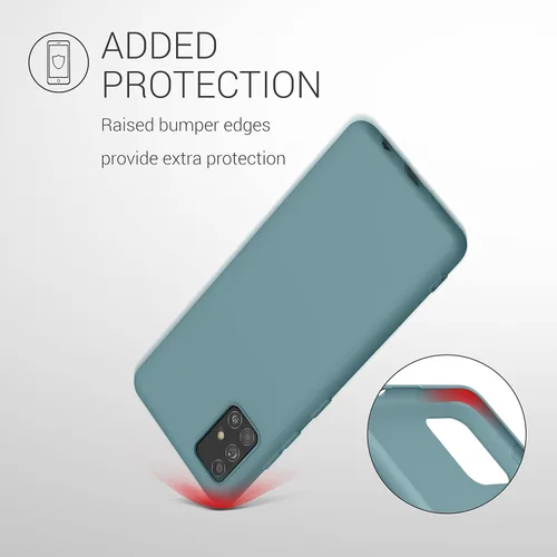 Vista 5 de kwmobile Funda compatible con Samsung Galaxy A51 - Funda protectora de silicona TPU suave y delgada - Arctic Night