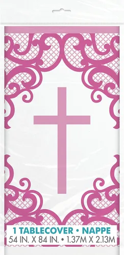 Vista 4 de Unique Fancy Blue Cross - Servilletas de almuerzo para la primera comunión (paquete de 16), elegantes y benditas esenciales para fiestas, perfectas