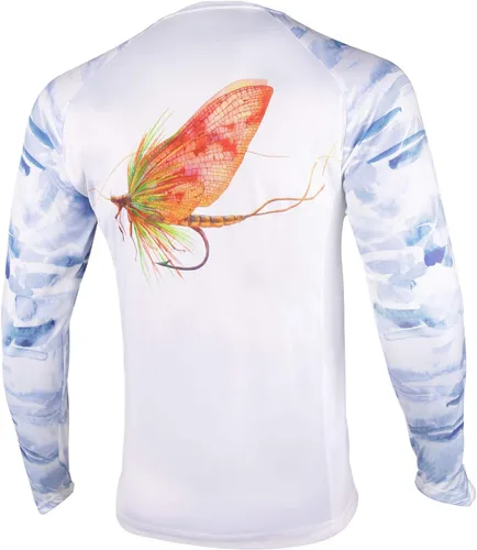 Vista 55 de Palmyth - Camiseta de pesca para hombre, con manga larga, protección solar ultravioleta FPU 50+, con bolsillo