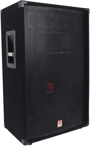 Vista 6 de Rockville RSG8 - Altavoz PA pasivo DJ/Pro de 2 vías y 8 ohmios de 300 W, montaje en poste, woofer de 8" + tweeters duales de 3", SpeakON y entradas