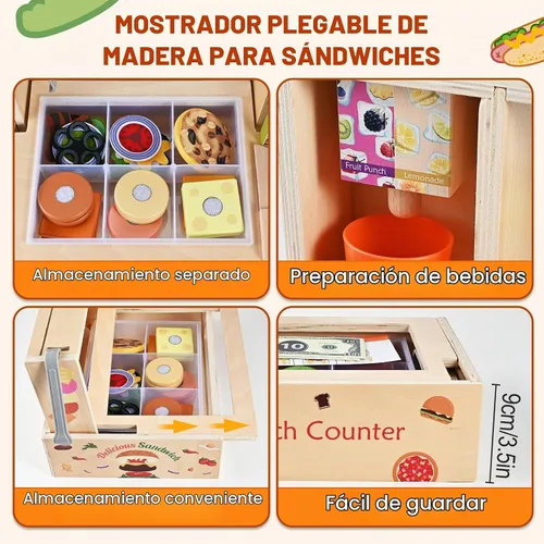 Vista 3 de Juguete plegable del fabricante de sándwich, contador de sándwich