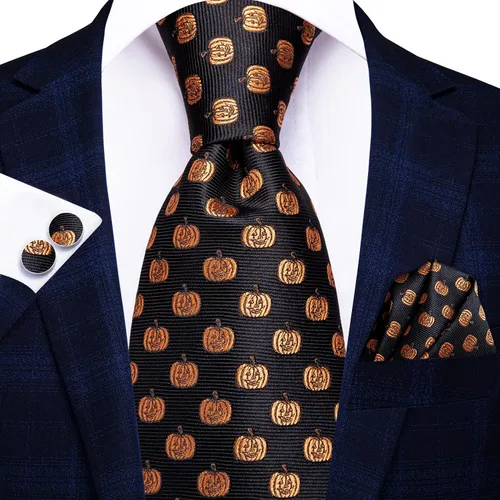 Vista 9 de Hi-Tie Corbata clásica de cachemira para hombre con pañuelo y gemelos a cuadros