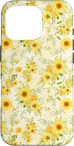 Vista 20 de Cute Sunflower Pattern Yellow Pastel Flower Case for iPhone 16