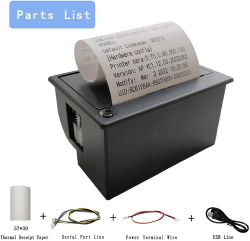 Vista 5 de Maikrt Impresora térmica micro 5 ~ 9V integrada impresora térmica de recibos microcontrolador puerto serie desarrollo secundario MCU módulo