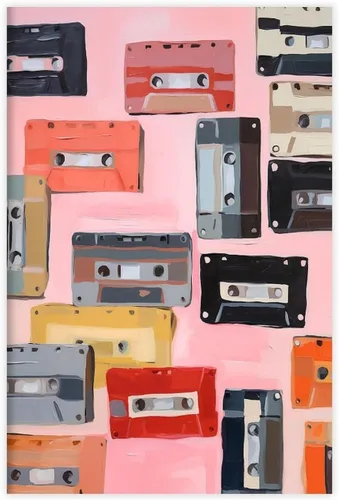 Vista 41 de YFET Tocadiscos vintage Y2K Room Flowers Pink Retro Music Lover Preppy Room - Póster artístico de pared y arte de pared, póster moderno
