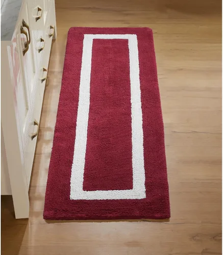 Vista 120 de Better Trends - Alfombra de baño 100% algodón reversible, altamente absorbente y lavable a máquina, suave, tapete de ducha para piso de baño