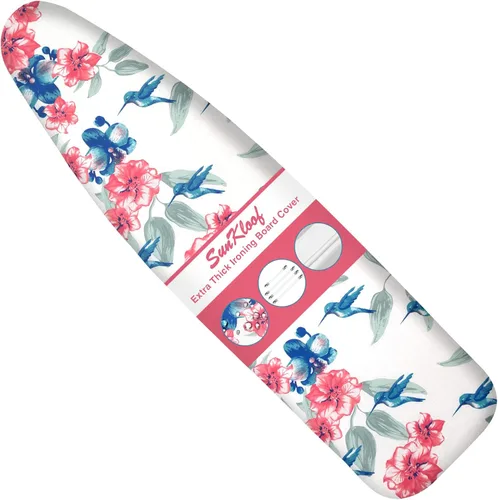 Vista 13 de Funda para tabla de planchar y almohadilla, resistente a las quemaduras y manchas, de 15 x 54 pulgadas, funda reflectante de silicona para tabla