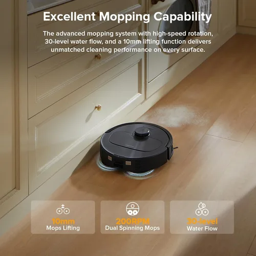 Vista 5 de roborock QV 35A Robot Aspirador y Trapeador con Solución Oficial de Limpieza de Pisos