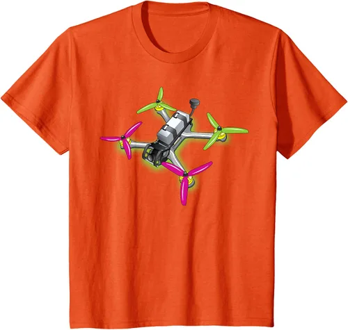 Vista 36 de Freestyle FPV Racing Drone Pilot Acro Quadcopter - Camiseta de sandía, Negro, S