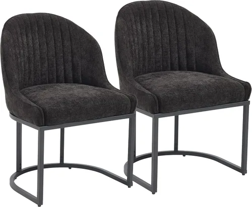 Vista 19 de Juego de 2 sillas de comedor de terciopelo, sillas de comedor tapizadas con patas de metal dorado, sillas auxiliares modernas para cocina, sillas