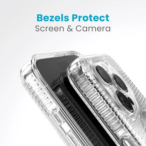 Vista 6 de Funda transparente Speck para iPhone 15 Pro - Delgada, diseñada para MagSafe, protección contra caídas con agarre - resistente a rayones