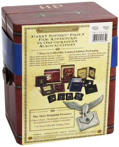 Vista 2 de Harry Potter Years 1-5 Limited Edition Gift Set (Sorcerers Stone Chamber of Secrets Prisoner of Azkaban Goblet of Fire Order of the Phoenix)