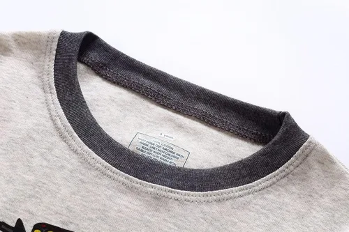 Vista 2 de Conjunto de pijamas de manga larga para niños pequeños, 100% algodón, ropa de dormir para niños pequeños