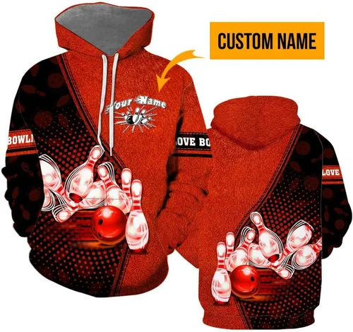 Vista 2 de Sudaderas con capucha personalizadas con estampado 3D, sudaderas con cremallera, sudadera con capucha de boliche, sudaderas, Navidad