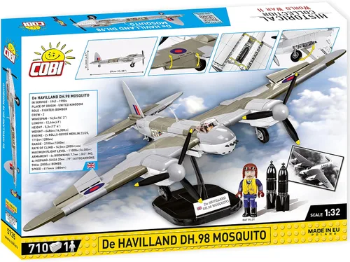 Vista 13 de COBI Colección Histórica WWII De Havilland DH.98 Mosquitero Avión, Madera