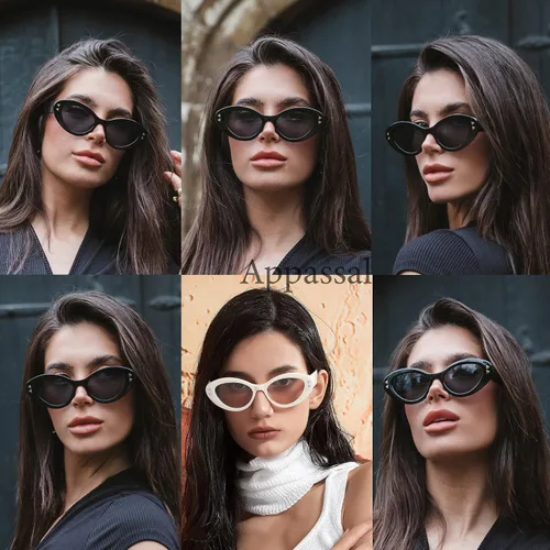 Vista 2 de Appassal Gafas de sol vintage de ojo de gato para mujer, gafas de sol de moda con marco de ojo de gato AP3644