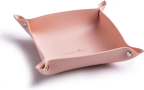 Vista 10 de PU Leather Jewelry Valet Tray for Women and Man (Brown-B)