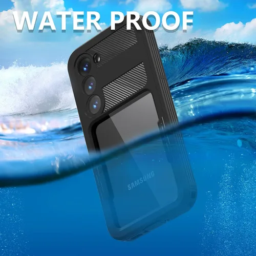 Vista 3 de Samsung Galaxy S23 - Funda impermeable a prueba de caídas, Galaxy S23 de cuerpo completo, funda totalmente sellada con protector de pantalla