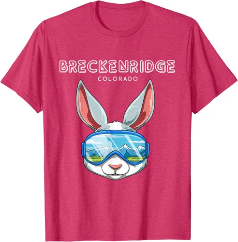 Vista 28 de Breckenridge Colorado USA - Camiseta de esquí y snowboard de conejo, Negro, S