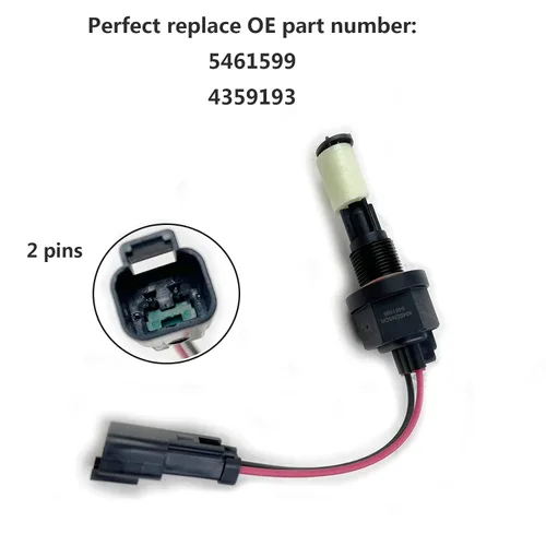 Vista 2 de 5461599 Interruptor de nivel de refrigerante 4359193 para motores Cummins EPA13 8.9L ISC ISL 4B3.9 B4.5 6B5.9 B6.7
