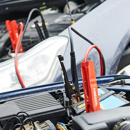Vista 7 de K KRIËGER Cables de puente para batería de automóvil, cables de refuerzo automotrices resistentes para arrancar baterías muertas o débiles con bolsa